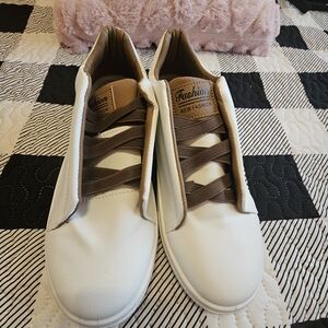 White and Brown Women's Sneakers